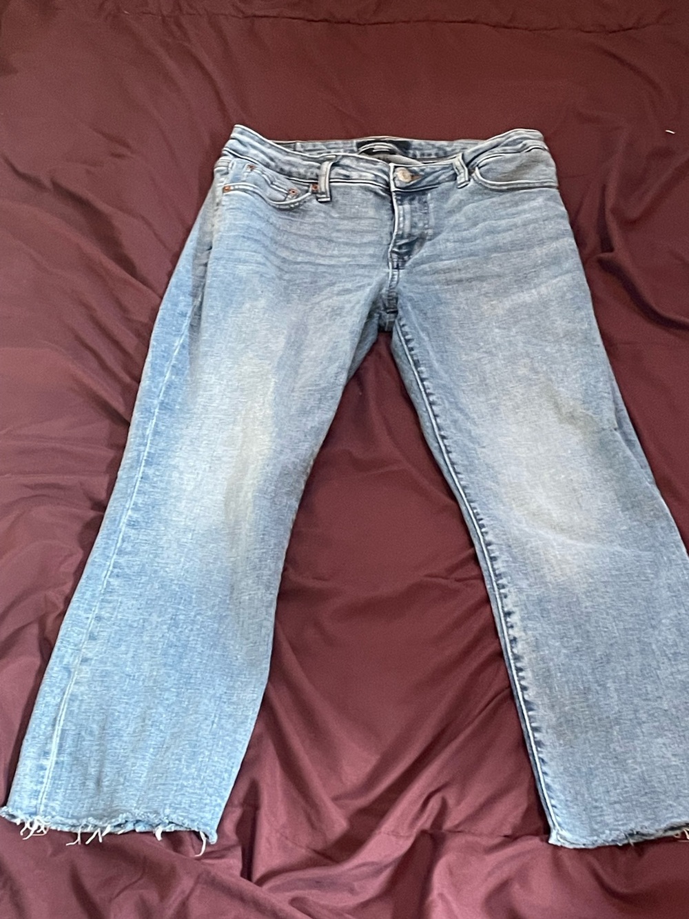 Aeropostale Light Blue Cropped Straight Jeans